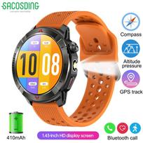 2026 New GPS Trajectory Smart Watch IP68 Waterproof Built-in Dual-band GLONSS Compass Military Sport Waterproof Men Smartwatch