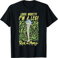 Rick And Morty Look Morty! I'm A Leg! I'm Leg Rick!!! T-Shirt S juoda