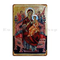 DORA Tin Sign Most Holy Mother Of God Pantanassa Orthodox Icon Metal Sign Printed Pub Home Cinema Garage Tin Sign Poster 20x30cm（7.8x11.8inch）