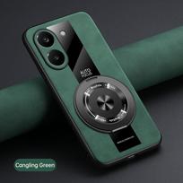 Case For Xiaomi POCO X8 Pro Max X8Pro Redmi Turbo 5 5Max Magnetic Holder Luxury Leather Phone Cover Ring Shell Silicone Bumper For POCO X8 Pro žalia