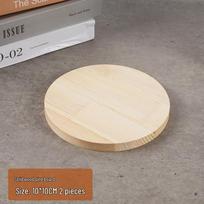 Apvalus medinis padėklas - Rankų darbo iš pušies masyvo, skirtas „pasidaryk pats“, stalui, puodeliui ar karštam įspaudimui. 1.5 cm solid pine wood round board gray