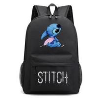 Stitch Lilo Stitch Kuprinė Didelės talpos Žvaigždėtas dangus Juoda Studentiška rankinė Madinga one size