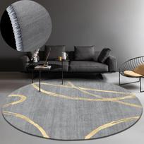 Round Crystal Velvet Rugs for Bedroom Large Area Carpets for Living Room Non-slip Computer Chair Mat Light Luxury Cloakroom Rug 60x60cm