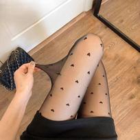 Japanese Color Love Pantyhose Pure Desire White Stockings Women'S Summer Sexy Ultra-Thin Black Silk French Jacquard Bottoms One size