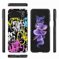 Graffiti Phone Case For Samsung Z Flip 6 7 5G Z Flip 5 Galaxy Z Flip 3 4 5G ZFlip Shockproof Hard Cover TPU PC Coque Capa Soft Galaxy Z Flip 5 5G