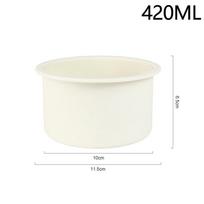 Wax Warmer Heat-Resisting Replacement Silicone Bowls Hair Removal Wax With Stirring Stick Non-Stick Pan Hair Removal Beauty white