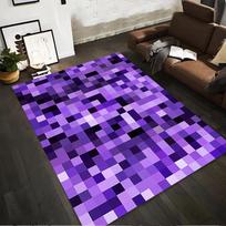 Geometric Purple Pixel Design Area Rug for Modern Home Decor Suitable for use as an anti-slip for living room bedroom sofas 40x60cm( 15x23in )