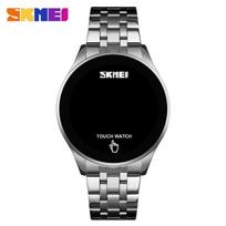 SKMEI Men's LED Touch Screen Stainless Steel Watch sidabras