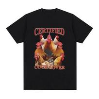 Certified Cock Lovers unisex T-Shirt Funny Chicken Meme T Shirt Women Casual Short Sleeve Women T Shirts Streetwear S įvairiaspalvis