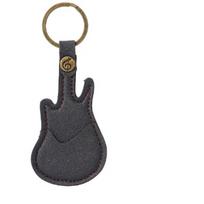 1Pc Leather Guitar Pick Bag Guitar Pick Holder Case Guitar Shape With Key Ring Celluloid Picks String Instrument Accessories ruda
