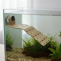 Turtle Basking Dock Deep Water Tank Design Suction Cup Amphibian Ramp Gentle Slope Aquarium Wood S