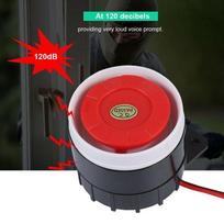 Mini laidinis automobilio garsiakalbis sirena namų apsaugos garso signalizacijos sistema 110Db Dc 12V juoda