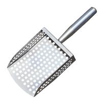 Stainless Sieve Shovel Fine Mesh Strainer Scoop for Kitchen Garden and Sifting One Size