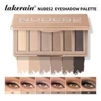Lakerain Eyeshadow Palette Enduring Eye Makeup Rich Pigment Neutral Shades Blendable Color Matte Nudes Eyeshadow Palette gray