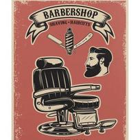 Tapestry Vintage barbershop poster barber chair 75x100 juoda