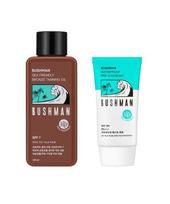 Bushman Sea-Friendly Bronze Tanning Oil 190ml SPF7, Waterproof Pro Sun Cream 50g SPF50+ PA++++ 2-Piece Set