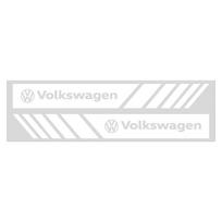 2 vnt. Automobilio juostų lipdukai Galinio vaizdo veidrodėlio atspindiniai vinilo lipdukai Dekoracija Volkswagen Passat Polo Golf Beetle Caddy T5 Up Eos Tiguan SkodaA5 balta