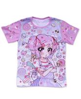 Dopamine Rainbow Gradient Energetic Girl Adult and Kids T-Shirt Cartoon 3D All-Over Print Harajuku Y2K Short Sleeve S white