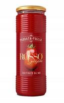 Pomidorų passata Rosso Gargano 690g Italijos Apulija stiklinis butelis