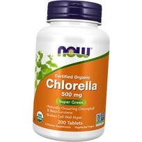 Sertifikuota ekologiška chlorela, Chlorella 500, Now Foods 200 skirtukų (71128080) 200tab