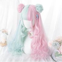 Lolita perukas Moteriškas Cosplay perukas su kirpčiukais Halloween Christmas Sintetiniai plaukai Karščiui atsparus Cosplay Perukas Vakarėlis Studentų perukas LUPU 60CM white