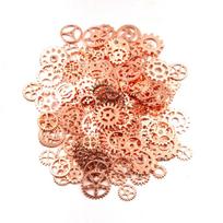 Mixed Styles 10-25mm Zinc Alloy Steampunk Gears for DIY, 30-100g Assortment 30g rožinio aukso spalvos