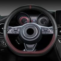 Mikropluošto Odos D Formos 38cm Automobilio Vairo Dangtelis Suzuki Swift 2017 2018 2019 2020 2021 2022 Sportiniams Automobiliams Priedai vyno raudonos spalvos