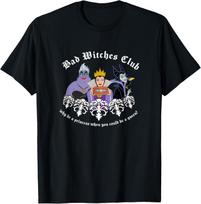 Disney Villains Bad Witches Club Epic Group Shot Chest Logo T-Shirt XXXXL juoda