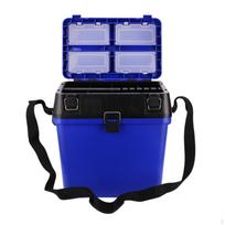 Fishing Tackle Box with Strap Portable Gear Organizer Compartmentalized for Fishermen, Anglers mėlyna