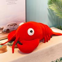 Simulation lobster doll plush toy crayfish throw pillow rag doll ocean doll creative birthday gift for men and women 30cm raudona