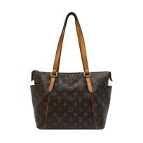 [Naudotas] Klasikinis monogramos drobės ir odos apdailos detalių rankinė per petį - Vidutinė būklė #CGLY4B ONE SIZE brown