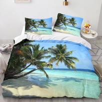 Sea View Coconut Duvet Cover Large Calico Double Size Quilt Bedding Set Single Full Set For Teens Adults Microfiber Single EU single(135x200cm)