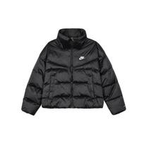 Nike Sportswear Therma-Fit City Series Solid Logo Print Zip-Up Stand Collar Cotton Jacket Women jackets Black DQ6889-010 XXL black