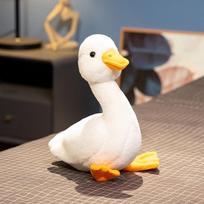 Mielas minkštas baltas ančiukas pliušinis žaislas didelė balta ančiuko lėlė vaikų draugas raminanti pagalvėlė lėlė 56cm（0.65kg） white