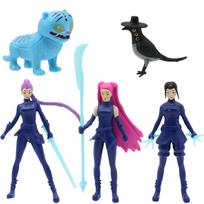 5-18pcs Action Kpop Demon Hunters Figure Toy Derpys Tiger Rumi Mira Zoey Sussy Figurine  Action Doll Halloween Christmas Gift blue