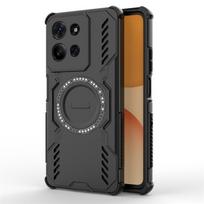 Skirta Motorola Moto G75 dėklas Skirta Moto G75 5G Atsparus smūgiams Magnetinis adsorbcijos Belaidžio įkrovimo Galinis dangtelis Skirta Moto G75 dėklas 6.78 colio Motorola Moto G75 juoda