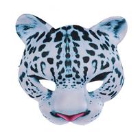 Sniego leopardas Gyvūno kaukė Karnavalinė kaukė Pusės veido kaukė Helovino vakarėlio kaukė Karnavalo aksesuaras Vyrams Moterims Cosplay 1 black