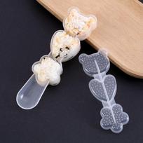 Ryžių kamuoliukų suši forma, purtyklė, „pasidaryk pats“ suši gamintojas, skaidrus dangtelis, sferinė suši onigiri forma, bento gaminimo forma, virtuvės įrankiai gray
