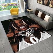 Hip Hopo meno reperio legendos žvaigždės plotinis kilimas, kilimėlis namų svetainei, vaikų miegamajam, sofai, prie durų dekoras, neslystantis grindų kilimėlis 40x60cm(15x23in)