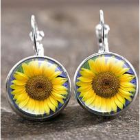 Hong Kong Charm Flower Earrings Bohemian Ear Clips Trendy Artistic Hoop Earrings