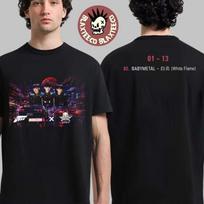 Babymetal x Forza Horizon 6 White Flame Tracklist Two Sided T-Shirt 2XL