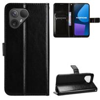 Plain Leather Flip Case For Fairphone 6 5 Protective Cover Wallet Card Slot Kickstand Capa Shell Fundas Fairphone 5 juoda