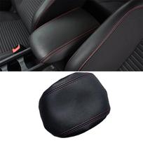 Ford Focus 2012-2018 Odinė porankių dangtelio apsauga Black Leather Red Stitching gray