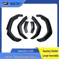 2026 Hilux Pickup Anti-Scratch Fender Flares No juoda