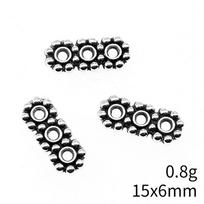 Retro Alloy Tube Spacer Beads Vintage Tibetan Metal Loose Beads DIY Jewelry Making Accessories For A02-Antique Silver-10pcs