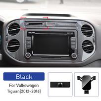 Automobilinis telefono laikiklis Volkswagen VW Tiguan 2012-2016 m. - Reguliuojamas besisukantis GPS laikiklio laikiklis Style B juoda