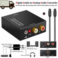 Optinis koaksialus Toslink skaitmeninis į analoginį keitiklis Rca L/R stereo garso adapteris one size