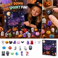 Halloween Advent Calendar 2026 with 3D Resin Figurines, Countdown Calendar for Kids, Teens and Adults One Size brown