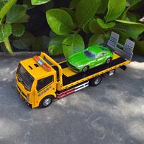 1/60 Lydinio Eismo Kelių Gelbėjimo Vilkiko Automobilio Modelis Diecast Inžinerinis Priekabos Sunkvežimio Modelis Simuliacija Dovana B254