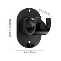 Curtains Rod Holders 2PCS Heavy Duty Curtains Rod Hook Self-Adhesive Curtains Holder Crossbar Curtain Clips Wall Hooks juoda